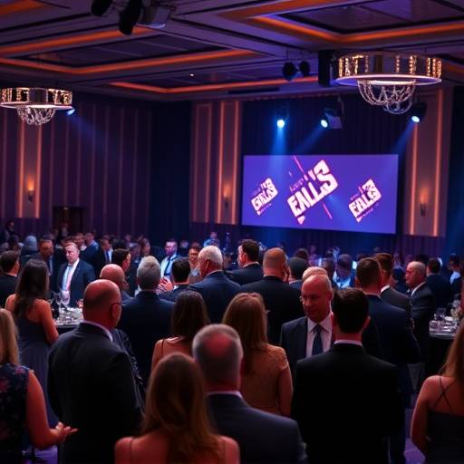 Image from 'Event Videography at Galaxy Awards Gala' - Attendees and presenters at an awards ceremony.