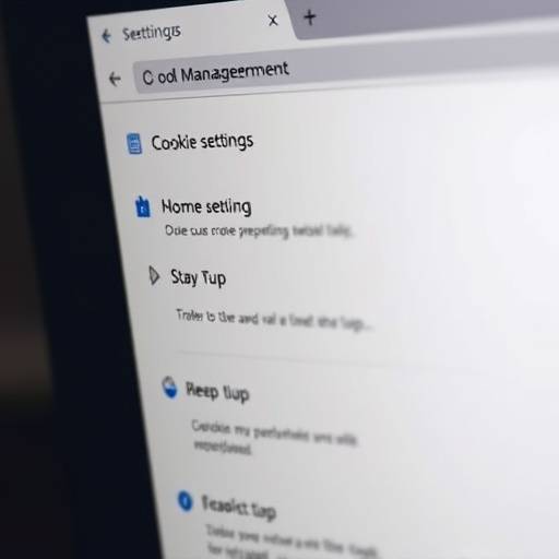 Image showing browser settings for managing cookies
