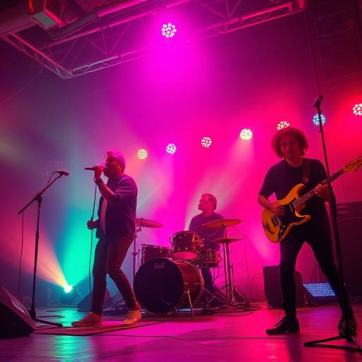 Screenshot of 'Music Video Production for Aurora Lights Band' - Featuring the band performing.