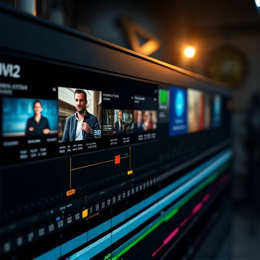 Screenshot of 'Post-Production Editing on Short Film' - Displaying timeline with various video tracks.